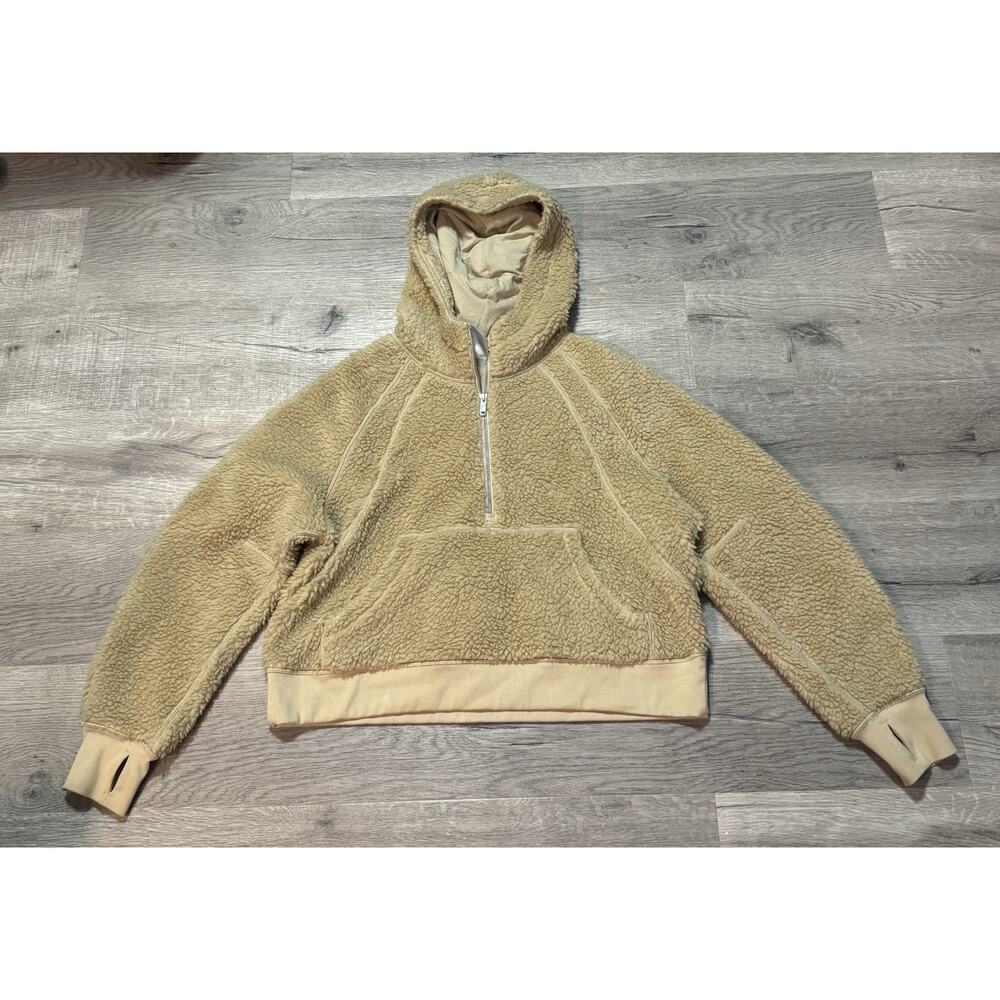 Lululemon Scuba Oversized Sherpa 1/2 Zip Hoodie Trench M/L